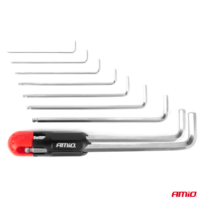 ΣΕΤ ΚΛΕΙΔΙΑ ΑΛΛΕΝ (ALLEN) ΕΞΑΓΩΝΑ ΧΡΩΜΙΟ-ΒΑΝΑΔΙΟ (CRV) ΔΙΑΦΟΡΑ ΜΕΓΕΘΗ ΑΜΙΟ - 9 ΤΕΜ.