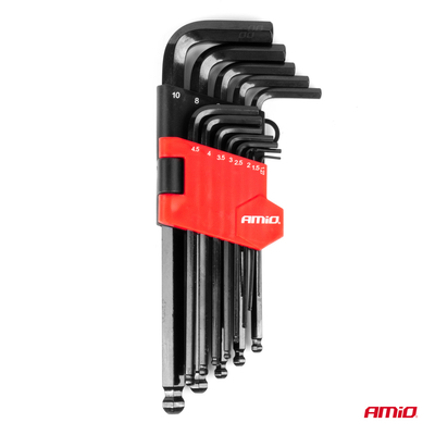 ΣΕΤ ΚΛΕΙΔΙΑ ΑΛΛΕΝ (ALLEN) ΕΞΑΓΩΝΑ ΧΡΩΜΙΟ-ΒΑΝΑΔΙΟ (CRV) ΔΙΑΦΟΡΑ ΜΕΓΕΘΗ ΣΕ ΜΑΥΡΟ ΧΡΩΜΑ ΑΜΙΟ - 9 ΤΕΜ.