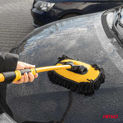 ΒΟΥΡΤΣΑ ΚΑΘΑΡΙΣΜΟΥ ΜΕ ΤΗΛΕΣΚΟΠΙΚΟ ΚΟΝΤΑΡΙ 46-100cm & 3 ΠΑΝΑΚΙΑ ΚΑΘΑΡΙΣΜΟΥ ΜΙΚΡΟΦΙΜΠΡΑ  ΑΜΙΟ - 1 ΤΕΜ.