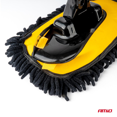 ΒΟΥΡΤΣΑ ΚΑΘΑΡΙΣΜΟΥ ΜΕ ΤΗΛΕΣΚΟΠΙΚΟ ΚΟΝΤΑΡΙ 46-100cm & 3 ΠΑΝΑΚΙΑ ΚΑΘΑΡΙΣΜΟΥ ΜΙΚΡΟΦΙΜΠΡΑ  ΑΜΙΟ - 1 ΤΕΜ.