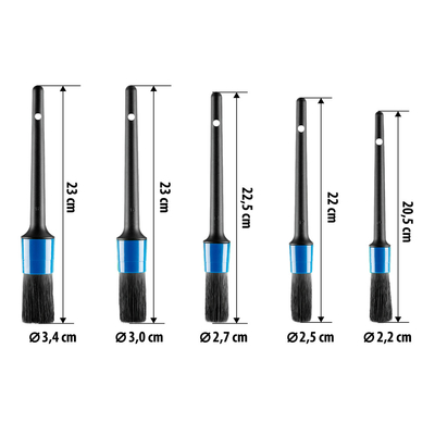 ΠΙΝΕΛΑ/ΒΟΥΡΤΣΑΚΙΑ ΛΕΠΤΟΜΕΡΟΥΣ ΚΑΘΑΡΙΣΜΟΥ Φ22/25/27/30/34mm ΜΑΥΡΑ ΣΕΤ LAMPA - 5 ΤΕΜ.
