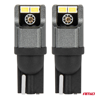 ΛΑΜΠΑΚΙΑ LED T10 W5W W10W 12/24V LED 4xSMD3020 CAN-BUS ΛΕΥΚΟ ΑΜΙΟ - 2 ΤΕΜ.