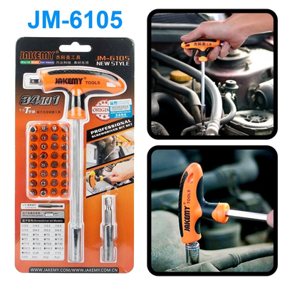 Κατσαβίδι Λαβής-Τ με Σετ Μυτών  JM-6105 JAKEMY