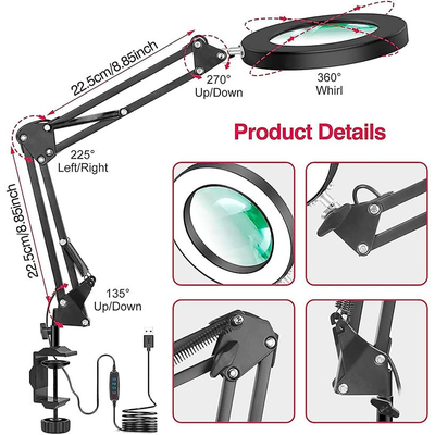 Μεγεθυντικός Φακός x5 με Φωτισμό LED USB