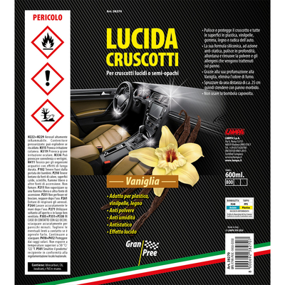 ΓΥΑΛΙΣΤΙΚΟ ΣΠΡΕΙ ΤΑΜΠΛΟ ΣΙΛΙΚΟΝΗΣ ΜΕ ΑΡΩΜΑ ΒΑΝΙΛΙΑ GRAN PREE 600ml - 1 ΤΕΜ.