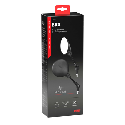 ΚΑΘΡΕΠΤΕΣ MOTO BICO ΣΤΡΟΓΓΥΛΟΙ M10x1,25 DX ΜΑΥΡΟΙ LAMPA - 2 τεμ.