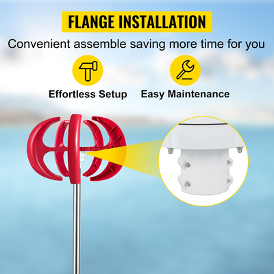 400w 12v Lanterns Street Lamp Γεννήτρια ανεμογεννήτριας 5 λεπίδων με ελεγκτή