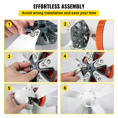 Γεννήτρια ανεμογεννήτριας VEVOR, κιτ ανεμογεννήτριας 12V/AC, γεννήτρια αιολικής ενέργειας 500W με ελεγκτή MPPT 5 λεπίδων Αυτόματη προσαρμογή προς την κατεύθυνση του ανέμου Κατάλληλη για βεράντα, θαλάσσιο, μηχανοκίνητο σπίτι, σαλέ, σκάφος