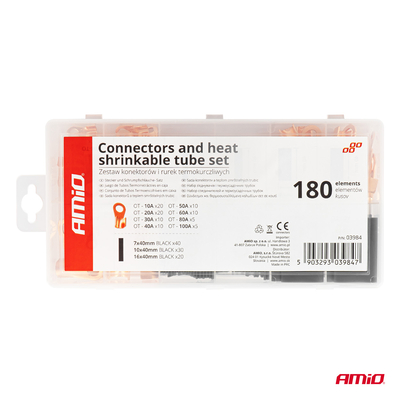 ΦΙΣΑΚΙΑ/ΣΥΝΔΕΣΜΟΙ/ΑΚΡΟΔΕΚΤΕΣ ΚΑΛΩΔΙΩΝ & ΘΕΡΜΟΣΥΣΤΕΛΛΟΜΕΝΟΙ ΣΩΛΗΝΕΣ/ΜΟΝΩΤΙΚΑ ΚΑΛΩΔΙΩΝ AMIO - 90 τεμ.