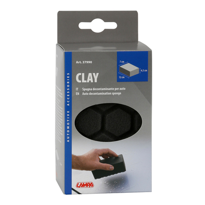 ΣΦΟΥΓΓΑΡΙ ΚΑΘΑΡΙΣΜΟΥ CLAY ΔΙΠΛΗΣ ΟΨΗΣ ΑΠΟ ΠΗΛΟ 7x12x4,5cm LAMPA - 1 ΤΕΜ.