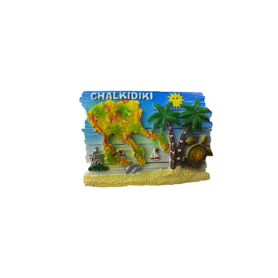 Tουριστικό μαγνητάκι Souvenir – Σετ 12pcs - Resin Magnet - Chalkidiki - 678076