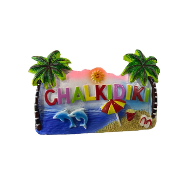 Tουριστικό μαγνητάκι Souvenir – Σετ 12pcs - Resin Magnet - Chalkidiki - 678097