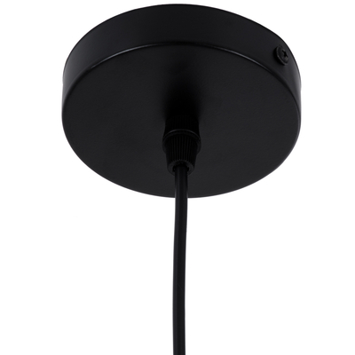 GloboStar® SHANGHAI 01025-B Μοντέρνο Κρεμαστό Φωτιστικό Καμπάνα Μονόφωτο 1 x E27 IP20 Μαύρο & Χρυσό Μέταλλο - Μ37 x Π37 x Υ20cm