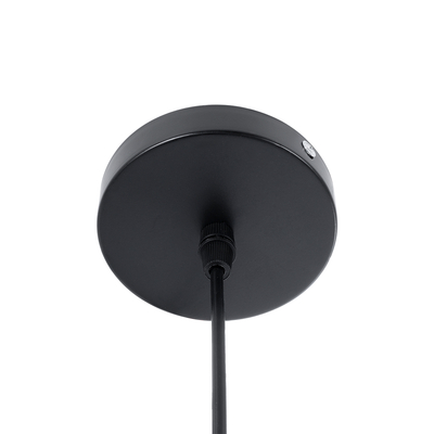 GloboStar® LUNE 01341 Μοντέρνο Κρεμαστό Φωτιστικό Καμπάνα Μονόφωτο 1 x E27 IP20 Μαύρο & Χρυσό Μέταλλο - Μ40 x Π40 x Υ20cm