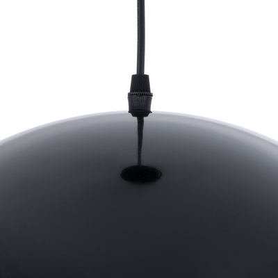 GloboStar® LUNE 01341 Μοντέρνο Κρεμαστό Φωτιστικό Καμπάνα Μονόφωτο 1 x E27 IP20 Μαύρο & Χρυσό Μέταλλο - Μ40 x Π40 x Υ20cm