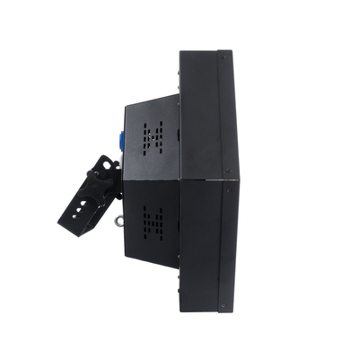 GloboStar® 51201 HALO HEXA Επαγγελματικό Φωτιστικό Ειδικών Εφέ DIGITAL MATRIX PIXEL & Blinder - 3 x 80W LED COB Chips Ultra Gold Warm White 2200K & 30 x 0.5W LED SMD5050 Chips RGB - AC 220V-240V DMX512 Display on Body - Μαύρο - Μ38 x Π38 x Υ22cm - 2 Χρόνια Εγγύση