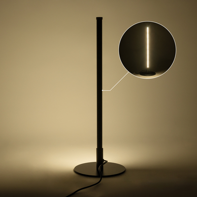 GloboStar® DALUMA 60467 Επιτραπέζιο Φωτιστικό LED CCT 8W 880lm 200° AC 220-240V - Εναλλαγή Φωτισμού μέσω On/Off All In One Ψυχρό 6000k+Φυσικό 4500k+Θερμό 2700k Μ15 x Π15 x Υ46cm - Mαύρο - 3 Χρόνια Εγγύηση