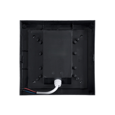 GLOBOSTAR® APEX 60770 Φωτιστικό Τοίχου - Απλίκα Εσωτερικού/Εξωτερικού Χώρου LED 10W 1050lm 120° AC175-265V Αδιάβροχο IP65 - Πλαστικό Σώμα - Φυσικό λευκό 4500K - Μ17 x Π17 x Υ9cm - Μαύρο - Bridgelux Chip - 3 Χρόνια Εγγύηση