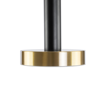 GLOBOSTAR® ZANE 60933 Κρεμαστό Φωτιστικό Design LED CCT 18W 2016lm 120° AC 220-240V IP20 - Εναλλαγή Φωτισμού μέσω Τηλεχειριστηρίου All In One Ψυχρό 6000k+Φυσικό 4500k+Θερμό 2700k Dimmable - Φ15 x Υ20cm - Μαύρο & Χρυσό - 3 Χρόνια Εγγύηση