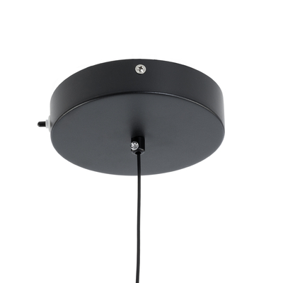 GLOBOSTAR® ZANE 60933 Κρεμαστό Φωτιστικό Design LED CCT 18W 2016lm 120° AC 220-240V IP20 - Εναλλαγή Φωτισμού μέσω Τηλεχειριστηρίου All In One Ψυχρό 6000k+Φυσικό 4500k+Θερμό 2700k Dimmable - Φ15 x Υ20cm - Μαύρο & Χρυσό - 3 Χρόνια Εγγύηση