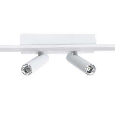 GLOBOSTAR® BARETTI 61227 Φωτιστικό Οροφής Linear Design LED CCT με Κινούμενα Σποτ LED Downlight 24W 2688lm 160° & 45° AC 220-240V IP20  - Εναλλαγή Φωτισμού μέσω Διακόπτη On/Off All In One Ψυχρό 6000k+Φυσικό 4500k+Θερμό 2700k - Μ80 x Π5.5 x Υ5 cm - Λευκό - 3 Χρόνια Εγγύηση