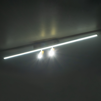 GLOBOSTAR® BARETTI 61228 Φωτιστικό Οροφής Linear Design LED CCT με Κινούμενα Σποτ LED Downlight 24W 2688lm 160° & 45° AC 220-240V IP20  - Εναλλαγή Φωτισμού μέσω Διακόπτη On/Off All In One Ψυχρό 6000k+Φυσικό 4500k+Θερμό 2700k - Μ80 x Π5.5 x Υ5 cm - Χρυσό - 3 Χρόνια Εγγύηση