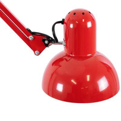 GloboStar® AUDREY 01470 Vintage Επιδαπέδιο Φωτιστικό Μονόφωτο 1 x E27 IP20 Κόκκινο Μέταλλο - Μ15 x Π15 x Υ190cm