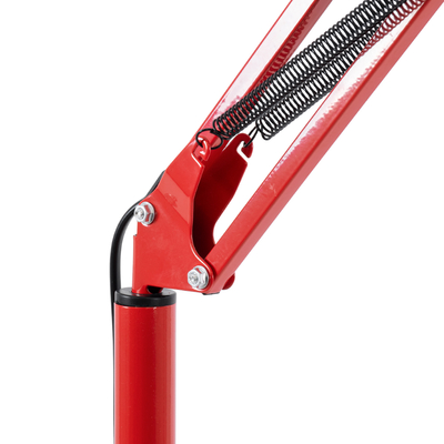 GloboStar® AUDREY 01470 Vintage Επιδαπέδιο Φωτιστικό Μονόφωτο 1 x E27 IP20 Κόκκινο Μέταλλο - Μ15 x Π15 x Υ190cm