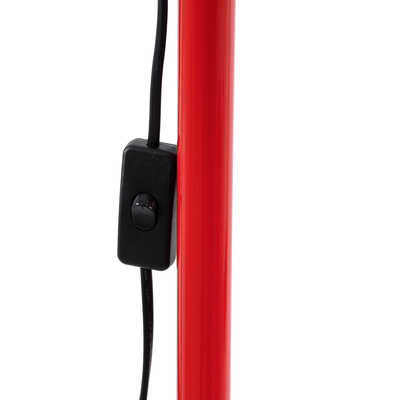 GloboStar® AUDREY 01470 Vintage Επιδαπέδιο Φωτιστικό Μονόφωτο 1 x E27 IP20 Κόκκινο Μέταλλο - Μ15 x Π15 x Υ190cm