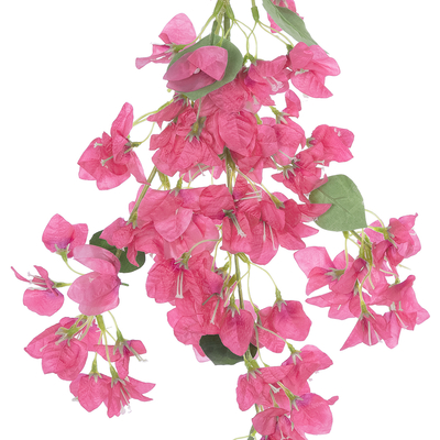 GloboStar® Artificial Garden BOUGAUVILLEA BRANCH 20649 Τεχνητό Διακοσμητικό Κλαδί Μπουκανβίλιας Φουξ Y115cm