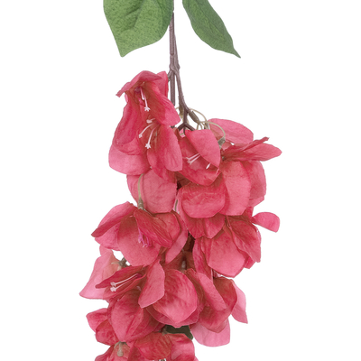 GloboStar® Artificial Garden BOUGAUVILLEA BRANCH 20658 Τεχνητό Διακοσμητικό Κλαδί Μπουκανβίλιας Φουξ Y80cm