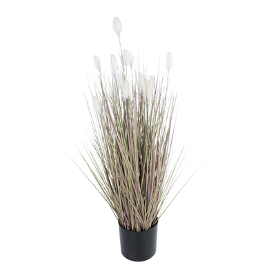 GloboStar® Artificial Garden BEIGE LAGURU 21100 Διακοσμητικό Φυτό Μπεζ Λαγοουρά Υ70cm