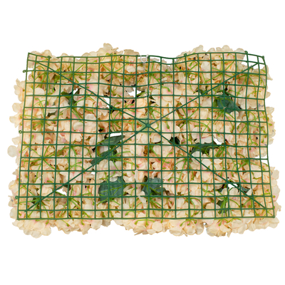 GloboStar® 78312 Συνθετικό Πάνελ Λουλουδιών - Κάθετος Κήπος Τριαντάφυλλο - Ορτανσία Μ60 x Υ40 x Π7cm