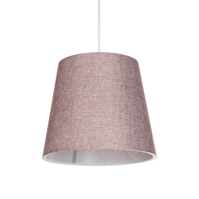 GloboStar® CONEY 203-0072 Μοντέρνο Κρεμαστό Φωτιστικό Καπέλο Μονόφωτο 1 x E27 IP20 Ροζ Ύφασμα - Μ26 x Π26 x Υ25cm