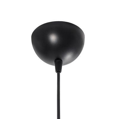 GloboStar® WIRE 203-0004 Μοντέρνο Κρεμαστό Φωτιστικό Πλέγμα Μονόφωτο 1 x E27 IP20 Μαύρο Μέταλλο - Μ25 x Π25 x Υ30cm