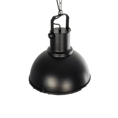 GloboStar® SIERRA 203-0011 Vintage Κρεμαστό Φωτιστικό Καμπάνα Μονόφωτο 1 x E27 IP20 Μαύρο & Χρυσό Μέταλλο - Μ31 x Π31 x Υ40cm