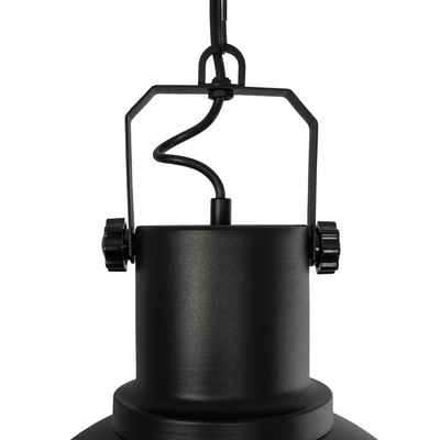 GloboStar® SIERRA 203-0011 Vintage Κρεμαστό Φωτιστικό Καμπάνα Μονόφωτο 1 x E27 IP20 Μαύρο & Χρυσό Μέταλλο - Μ31 x Π31 x Υ40cm