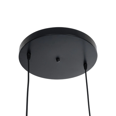 GloboStar® EDISON 203-0021 Vintage Κρεμαστό Φωτιστικό Ανάρτηση Δίφωτο 2 x E27 IP20 Μπεζ Ξύλο - Μ40 x Π20 x Υ45cm