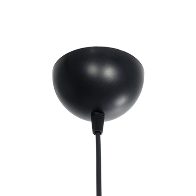 GloboStar® BILLA 203-0042 Vintage Κρεμαστό Φωτιστικό Καμπάνα Μονόφωτο 1 x E27 IP20 Μαύρο & Χρυσό Μέταλλο - M30.5 x Π30.5 x Υ20cm