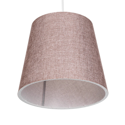 GloboStar® CONEY 203-0072 Μοντέρνο Κρεμαστό Φωτιστικό Καπέλο Μονόφωτο 1 x E27 IP20 Ροζ Ύφασμα - Μ26 x Π26 x Υ25cm