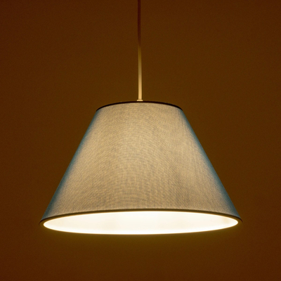 GloboStar® RIFT 203-0075 Μοντέρνο Κρεμαστό Φωτιστικό Καπέλο Μονόφωτο 1 x E27 IP20 Μπλε Ύφασμα - Μ35 x Π35 x Υ22.5cm