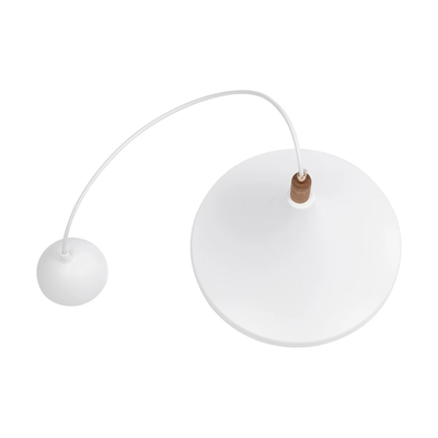 GloboStar® BELFRY 203-0076 Μοντέρνο Κρεμαστό Φωτιστικό Καμπάνα Μονόφωτο 1 x E27 IP20 Λεύκο & Χρυσό Πλαστικό - Μ29.5 x Π29.5 x Υ22cm