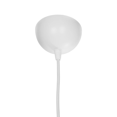 GloboStar® BELFRY 203-0076 Μοντέρνο Κρεμαστό Φωτιστικό Καμπάνα Μονόφωτο 1 x E27 IP20 Λεύκο & Χρυσό Πλαστικό - Μ29.5 x Π29.5 x Υ22cm