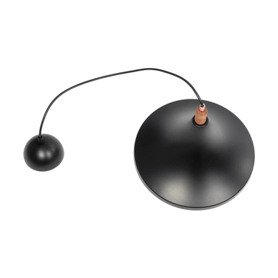 GloboStar® BELFRY 203-0077 Μοντέρνο Κρεμαστό Φωτιστικό Καμπάνα Μονόφωτο 1 x E27 IP20 Μαύρο & Χρυσό Πλαστικό - Μ29.5 x Π29.5 x Υ22cm