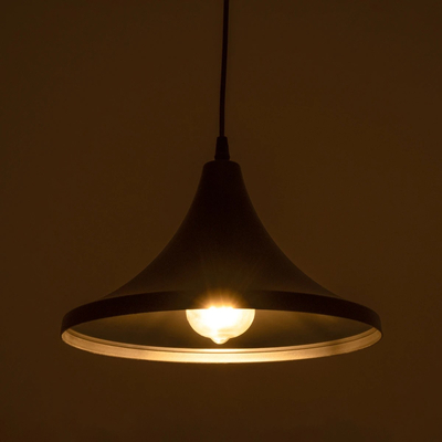 GloboStar® BELFRY 203-0079 Μοντέρνο Κρεμαστό Φωτιστικό Καμπάνα Μονόφωτο 1 x E27 IP20 Λεύκο Πλαστικό - Μ29.5 x Π29.5 x Υ21cm