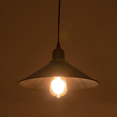 GloboStar® FERRO 203-0082 Μοντέρνο Κρεμαστό Φωτιστικό Καμπάνα Μονόφωτο 1 x E27 IP20 Μαύρο & Μπρούτζινο Πλαστικό - Μ30 x Π30 x Υ15cm