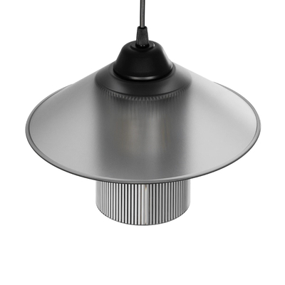 GloboStar® PROMO 203-0089 Μοντέρνο Κρεμαστό Φωτιστικό Καμπάνα Μονόφωτο 1 x E27 IP20 Μαύρο Πλαστικό - Μ25.5 x Π25.5 x Υ20cm