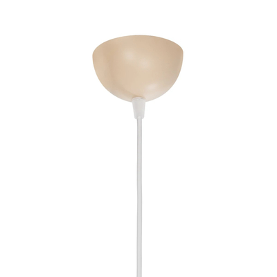 GloboStar® JUTE 203-0092 Μοντέρνο Κρεμαστό Φωτιστικό Σχοινί Μονόφωτο 1 x E27 IP20 Μπεζ Πλαστικό με Μπεζ Σχοινί - Μ30 x Π30 x Υ23cm