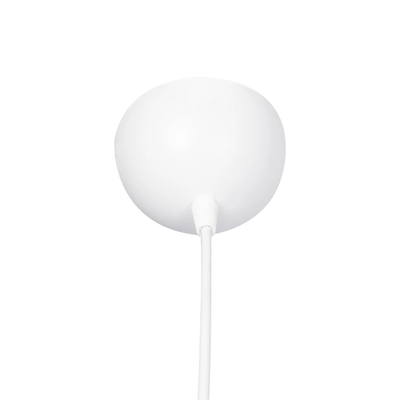 GloboStar® VORTEX 203-0001 Mοντέρνο Κρεμαστό Φωτιστικό Πλέγμα Μονόφωτο 1 x E27 IP20 Λευκό Μέταλλο - Μ23.5 x Π23.5 x Υ20cm