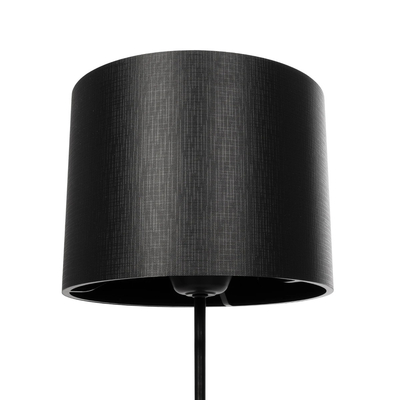 GloboStar® WIZ 203-0178 Μοντέρνο Επιτραπέζιο Φωτιστικό Μονόφωτο 1 x E27 IP20 Μαύρο Μέταλλο Με Μαύρο Καπέλο- Μ22 x Π22 x Υ36.5cm